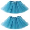Kids Tutu Skirts 3 Layered Tulle, Fit Most 2-8 yrs Little Girls for Dance Party Costume (#03 Turquoise, 2) view 1