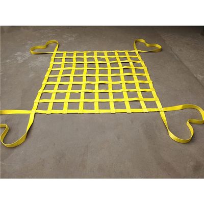 Heavy-Duty Nylon Flat Webbing Net, Climbing Cargo Net Ladder, Safety Lifting Netting, Tailgate Net, Corrosion Resistance, Used for Loading and Unloading Goods (Color : Yellow, Size : 4x4m(3ton))