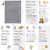 Drawstring Bag - Nylon Cinch and Ditty Stuff Pouch with Toggle (8 x 11-12 pack, Grey) view 2