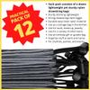 Drawstring Bag - Nylon Cinch and Ditty Stuff Pouch with Toggle (8 x 11-12 pack, Grey) view 4