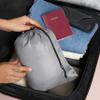Drawstring Bag - Nylon Cinch and Ditty Stuff Pouch with Toggle (7 x 9-12 pack, Grey) view 2
