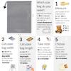 Drawstring Bag - Nylon Cinch and Ditty Stuff Pouch with Toggle (7 x 9-12 pack, Grey) view 4