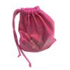 LIL'FOX 8"x10" Drawstring Gymnastics SMALL GRIP BAG 26x20cm - Lightweight Bag for Personal Equipment - Shiny Foil Rhinestones view 2