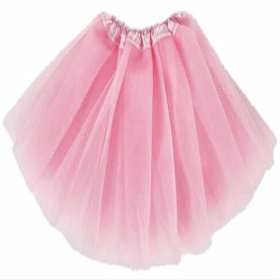 Kids Tutu Skirts 3 Layered Tulle, Fit Most 2-8 yrs Little Girls for Dance Party Costume (#09 Light Pink, 1)