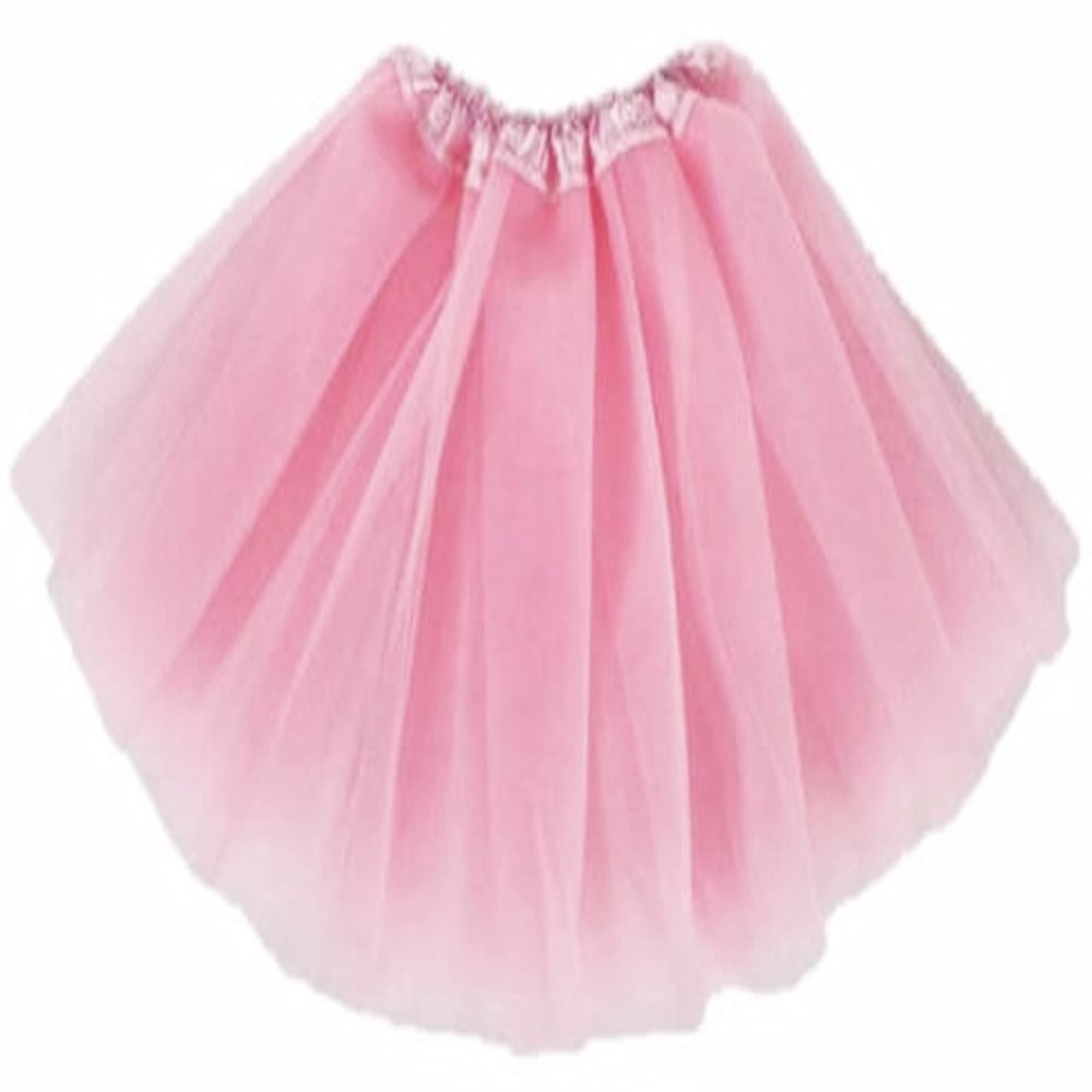 Kids Tutu Skirts 3 Layered Tulle, Fit Most 2-8 yrs Little Girls for Dance Party Costume (#09 Light Pink, 1)