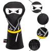 Golf Club Headcover 3 Wood Headcover Ninja Design Magnetic Closure Elegant Embroidery Premium Leather Driver Fairway Wood Hybrid Blade Mallet Putter Cover Wood Head Cover view 3