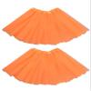 Kids Tutu Skirts 3 Layered Tulle, Fit Most 2-8 yrs Little Girls for Dance Party Costume (#18 Orange, 2) view 1