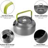 Camping Cooking Kettle Pot Stainless Steel Travelling Hiking Picnic Tableware 1.2L Portable Cookware Coffee Pot Teapot Equipment,Orange view 3