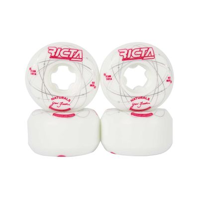 Ricta Facchini Orbital Naturals 52mm White Metallic Red Mid 101a Skateboard Wheels (22222957)