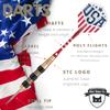 Steel Tip Darts Set - Professional Darts Steel Tip for Dartboard - Includes Brass Barrels + Plastic & Aluminum Shafts + Rubber O'Rings + Flights + Darts Sharpener + Wrench (22g-USA B-STC10450) view 4