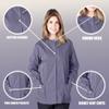 Women's Scrub Jacket Warm Up Medical Scrub Jackets for Women (Charcoal, 2X-Large) view 4