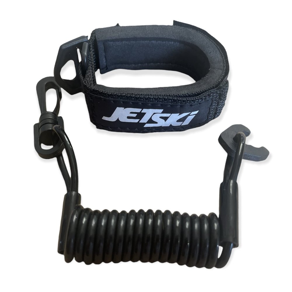JLP Intended for Jetski PWC Pro Floating Wrist Band and Quick Cord Lanyard with Kaw End Key And Swivel Clip Black-Black