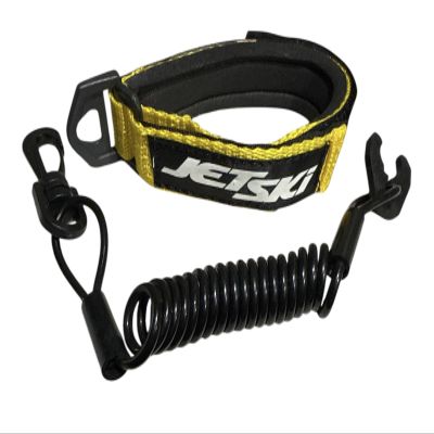 JLP Compatible with Jetski Pro Floating Wrist Band and Lanyard Upgrade with Swivel Clip and Kaw End Key Yellow-Black