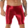easyforever Mens Compression Shorts with Bulge Pouch Gym Workout Bodybuilding Yoga Swimming Capris Tights Pant Red A X-Large view 1