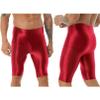 easyforever Mens Compression Shorts with Bulge Pouch Gym Workout Bodybuilding Yoga Swimming Capris Tights Pant Red A X-Large view 3