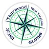 Thurmond West Virginia 4-Inch Vinyl Decal Sticker Latitude Longitude Compass Design view 1