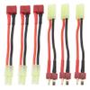 3Pairs ShareGoo Adapter Compatible with Mini Tamiya Style (Reversed) to T Plug Adapter with 8cm 16AWG Wire Cable for Airsoft Gun view 1