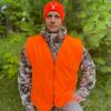 Klarny Blaze Orange Vest - High Visibility, Waterproof, Ultra-Quiet Deer and Bow Hunting Gear | Orange Safety Vest Essential Hunting Accessories, Size L view 2