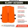 Klarny Blaze Orange Vest - High Visibility, Waterproof, Ultra-Quiet Deer and Bow Hunting Gear | Orange Safety Vest Essential Hunting Accessories, Size L view 3