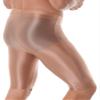 Loloda Men's Glossy Oily Quick Dry Compression Yoga Workout Tight Shorts Leggings Swimwear Coffee Medium view 4