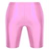 Loloda Men's Glossy Oily Quick Dry Compression Yoga Workout Tight Shorts Leggings Swimwear Pink X-Large view 4