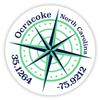 Ocracoke North Carolina 4-Inch Vinyl Decal Sticker Latitude Longitude Compass Design view 1