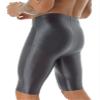 Loloda Men's Glossy Oily Quick Dry Compression Yoga Workout Tight Shorts Leggings Swimwear Dark Grey X-Large view 2
