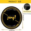 Nisorpa Jump Rope Mat 49'' Round Non-Slip Pad 1/4'' Thick Durable Workout Shock Absorbing for Skipping, Cardio, Cross Exercise, Gym - Black and Yellow view 2
