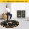 Nisorpa Jump Rope Mat 49'' Round Non-Slip Pad 1/4'' Thick Durable Workout Shock Absorbing for Skipping, Cardio, Cross Exercise, Gym - Black and Yellow view 3