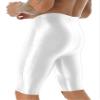 easyforever Mens Compression Shorts with Bulge Pouch Gym Workout Bodybuilding Yoga Swimming Capris Tights Pant White A X-Large view 2