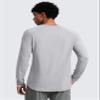 CRZ YOGA Crewneck Workout Long Sleeve Shirts for Men - Quick Dry Running Athletic T-Shirts Lightweight Basic Tops Light Gray Heather Large view 2