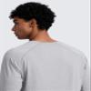 CRZ YOGA Crewneck Workout Long Sleeve Shirts for Men - Quick Dry Running Athletic T-Shirts Lightweight Basic Tops Light Gray Heather Large view 4