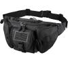 FRTKK Tactical Fanny Pack Military Waist Bag Pack with USA Flag Patch Utility Hip Pack with Adjustable Strap for Outdoors Fishing Cycling Camping Hiking Dog Walking (Black) view 1