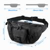 FRTKK Tactical Fanny Pack Military Waist Bag Pack with USA Flag Patch Utility Hip Pack with Adjustable Strap for Outdoors Fishing Cycling Camping Hiking Dog Walking (Black) view 3