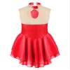 Aislor Girls Lyrical Ballet Dance Dress Sleeveless Rhinestones Figure Ice Skating Leotard Dress Dancewear Skating wear Red 16 Years view 2