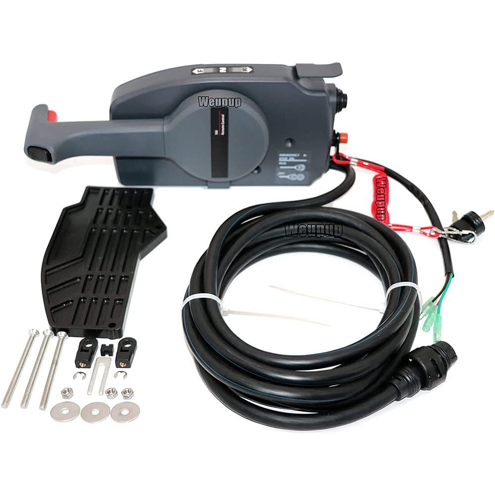 Outboard Engine Remote Control Box Assy 703-48272-12 Pull to Open for Yamaha Boat Motor,10 Pins Pull to Open with 16.4ft Cable
