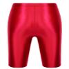 Loloda Men's Glossy Oily Quick Dry Compression Yoga Workout Tight Shorts Leggings Swimwear Red X-Large view 4
