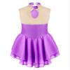 Aislor Girls Lyrical Ballet Dance Dress Sleeveless Rhinestones Figure Ice Skating Leotard Dress Dancewear Skating wear Purple 12 Years view 2