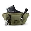 FRTKK Tactical Fanny Pack Military Waist Bag Pack with USA Flag Patch Utility Hip Pack with Adjustable Strap for Outdoors Fishing Cycling Camping Hiking Dog Walking (Army green) view 2