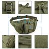 FRTKK Tactical Fanny Pack Military Waist Bag Pack with USA Flag Patch Utility Hip Pack with Adjustable Strap for Outdoors Fishing Cycling Camping Hiking Dog Walking (Army green) view 4