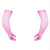 Manyakai Mens See Through Mesh Gloves Stretchy Full Finger Sun Protection Mittens Club Opera Cycling Gloves Pink One Size view 3