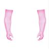 Manyakai Mens See Through Mesh Gloves Stretchy Full Finger Sun Protection Mittens Club Opera Cycling Gloves Pink One Size view 4