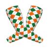 Unisex Lightweight Cooling Arm Sleeves St Patrick Green Orange Plaid Compression Warmer Cover For Outdoor Activity view 1