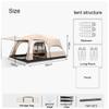 House Tent Large Tents for Camping Hiking Party,Multi-Family Tent with Mesh Windows,Sturdy Steel Poles,Waterproof Double Layer,Outdoor Tent Sun Shelter (Size : 6-10 Persons) view 2