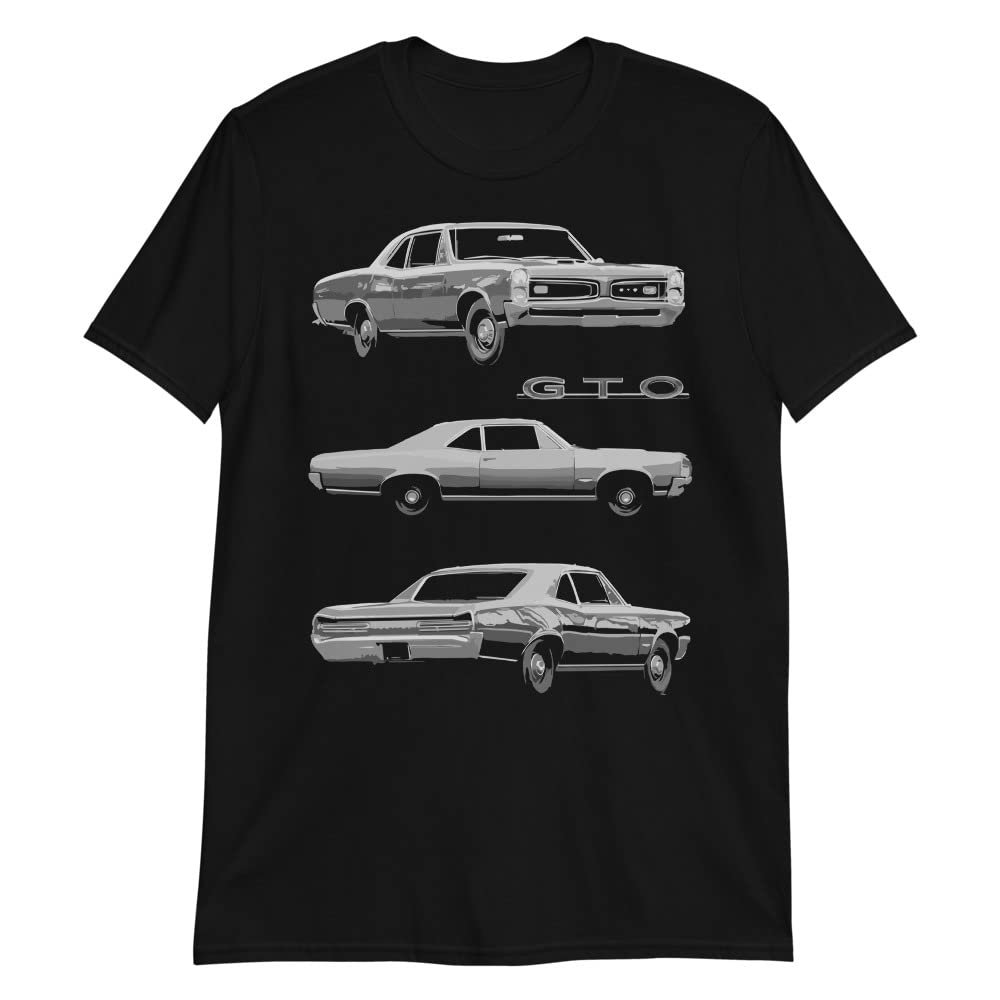 1966 GTO 389 Tri Power Classic Car Owner Short-Sleeve Unisex T-Shirt Black