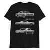 1966 GTO 389 Tri Power Classic Car Owner Short-Sleeve Unisex T-Shirt Black view 1