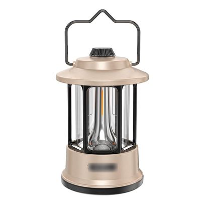 PPLL Electric Lanterns Outdoor Camping Lights, Led Camping Tent Lights, Yellow and White Dual Light Sources, Rechargeable Hanging Long-Life Retro Horse Lights (Color : White, Size : 10 * 21cm)