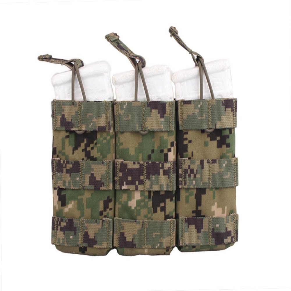 Airsoft Molle Magazine Pouch Tactical Modular Triple Mag Pouch (Multicam Tropic)