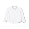 French Toast Boys Adaptive Long Sleeve Oxford Shirt with Hidden Hook and Loop Placket and Cuffs, White, 5 view 1
