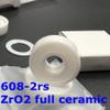 SUOFEILAIMU ZrO2/Si3n4 Full Ceramic 608-2rs Bearings Abec-11 Roller Skates Speed Skating Skateboard Spinner Bearing 608 (Color : 2pcs Zro2 608) view 4